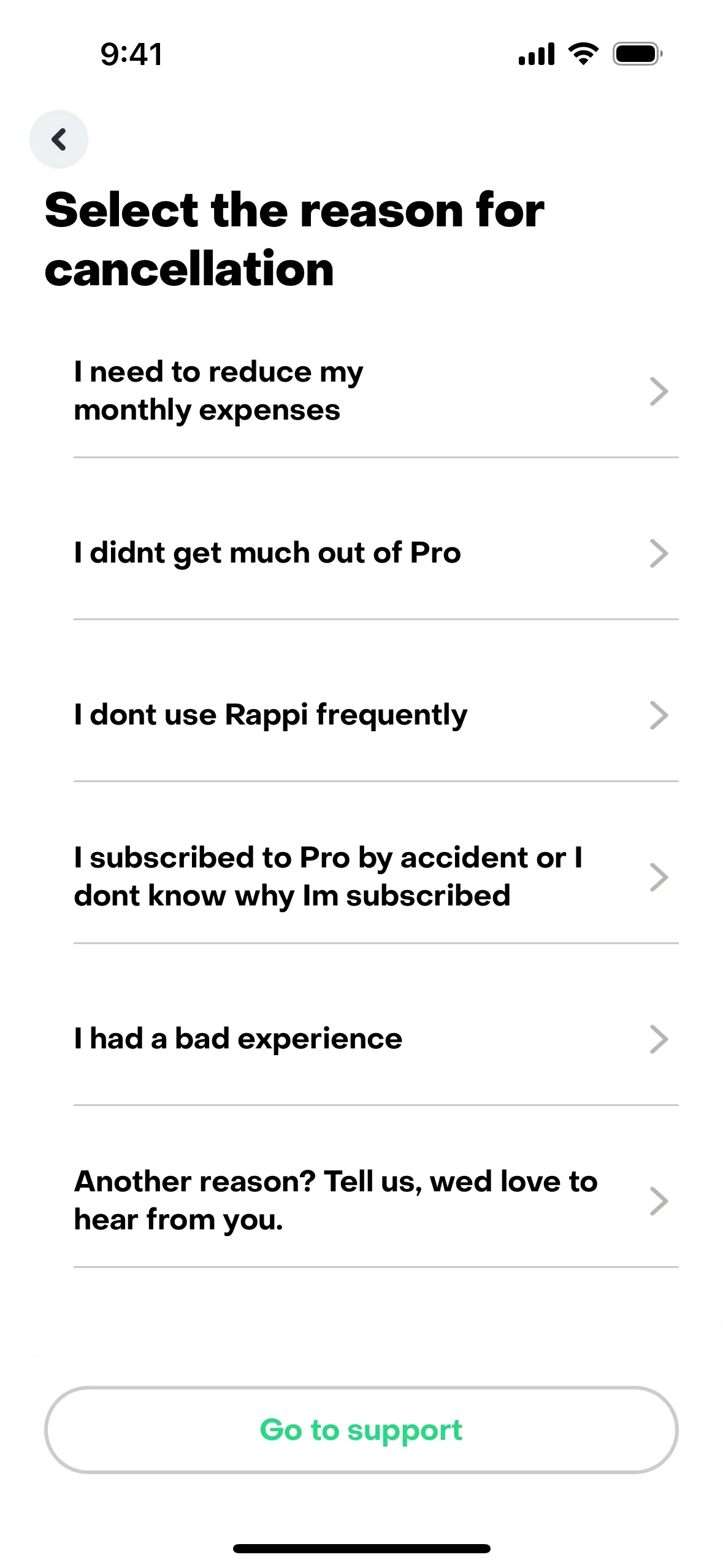 Apple ID Subscriptions list showing active subscriptions including Rappi Pro with monthly renewal date
